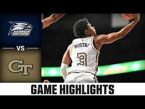 Georgia Southern vs Georgia Tech Game Highlights | 2025-26 ACC Men's Basketball