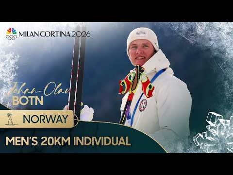 Johan-Ola Botn STORMS TO GOLD in biathlon men's 20km individual | Winter Olympics 2026 | NBC Sports