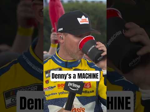 Denny Hamlin, king of the chug 🍺