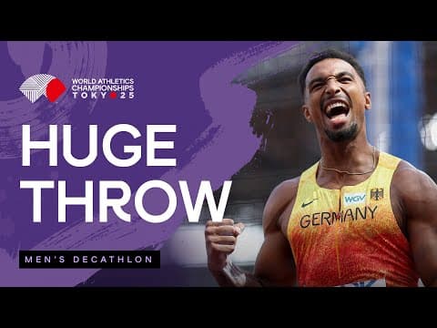 Neugebauer throws 56.15m world decathlon best in discus | World Athletics Championships Tokyo 25