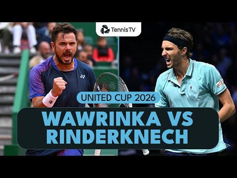 Stan Wawrinka Begins Farewell Tour vs Arthur Rinderknech 💥 | IUnited Cup 2026 Highlights