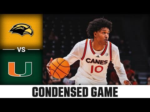 Southern Miss vs. Miami Condensed Game | 2025-26 ACC Men’s Basketball