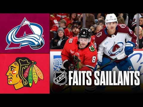 Avalanche vs Blackhawks | 23/11/25 | Faits saillants