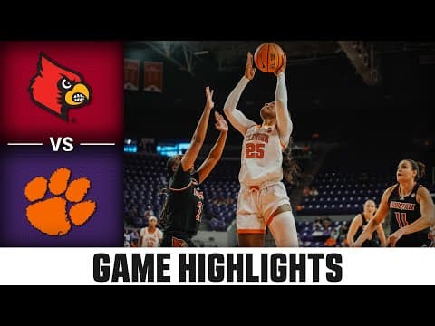Louisville vs. Clemson Game Highlights |  2025-26 ACC Women’s Basketball