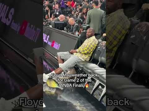 Floyd Mayweather ready to watch Game 2 of the WNBA Finals 🔥
