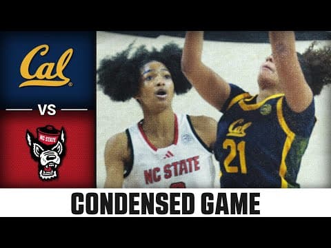 Cal vs. NC State Condensed Game | 2025-26 ACC Women’s Basketball