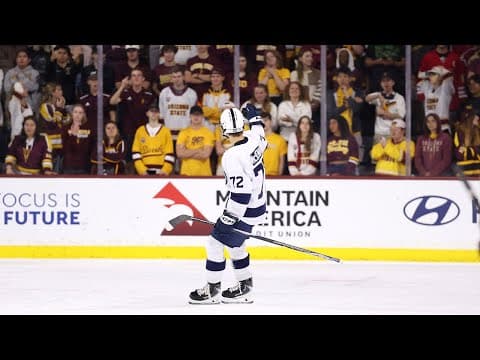 Gavin McKenna's first NCAA goal is a GAME-WINNER 🚨