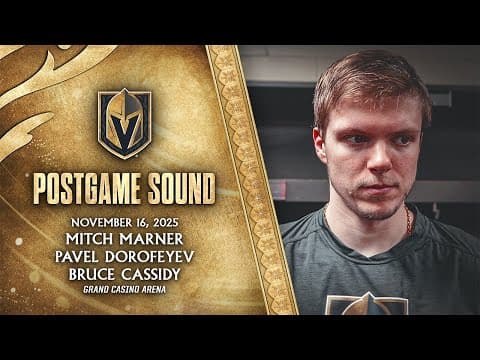 🎥 POSTGAME SOUND: Marner, Dorofeyev & Cassidy