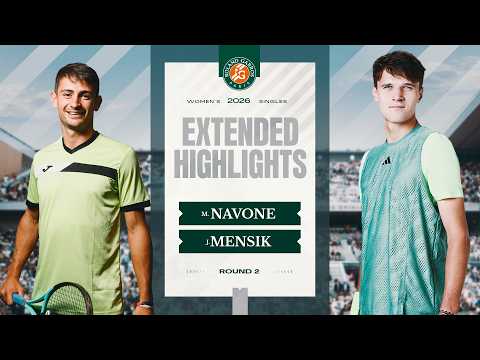 Mariano Navone vs Jakub Mensik | Round 2 Extended Highlights | Roland-Garros 2026