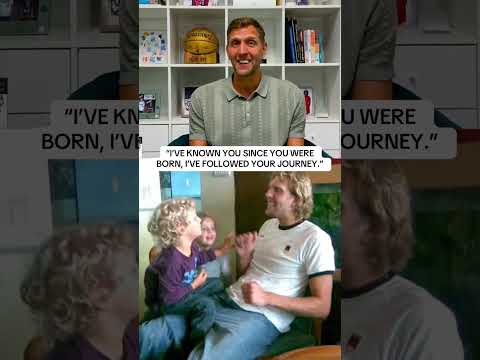 Dirk Nowitzki congratulates No. 14 pick Hannes Steinbach and had some jokes for his father 😂
