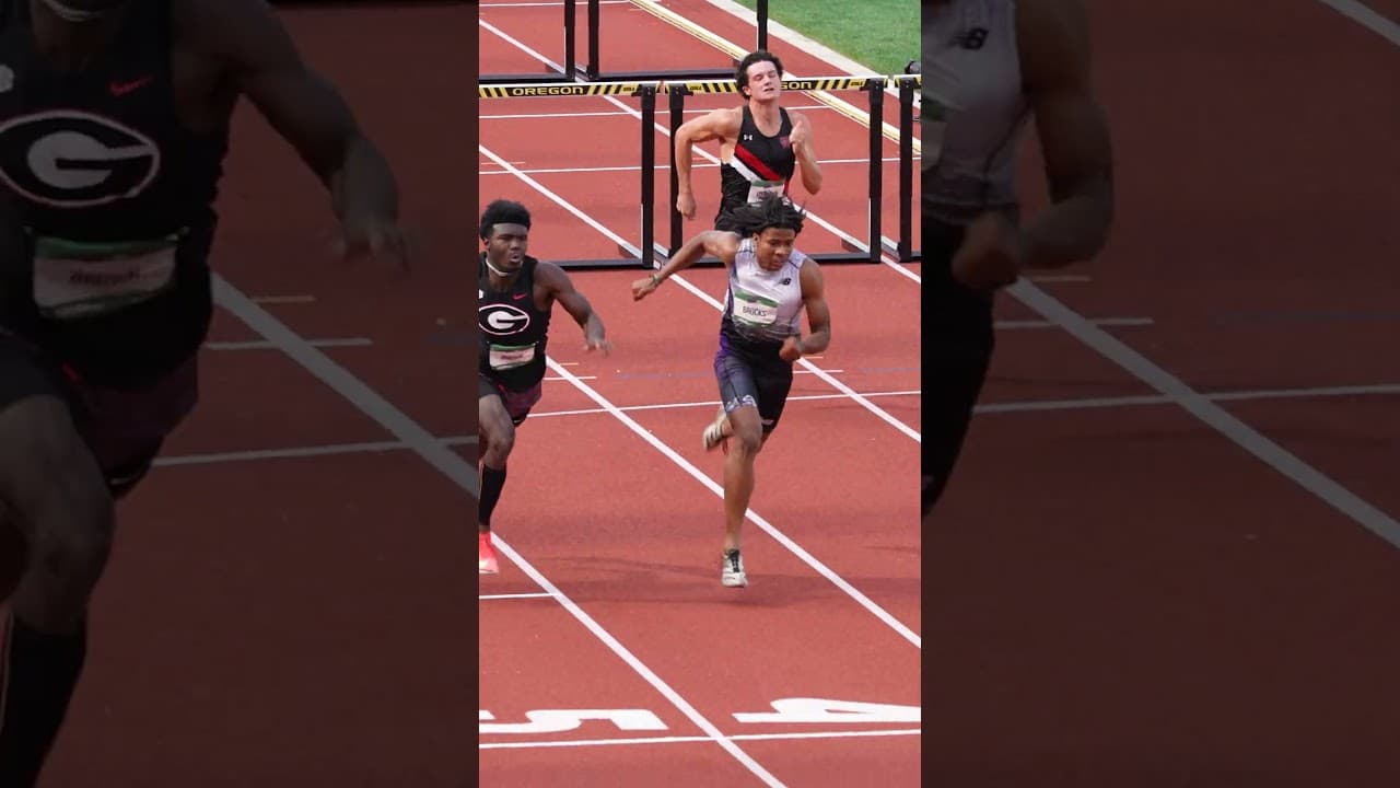 Zacchaeus Brocks becomes the first high schooler ever to break 13 seconds in the 110mh in 12.98 🤯