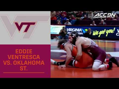 Virginia Tech's Eddie Ventresca Wins 125lbs Match vs. Oklahoma St. | 2026 ACC Wrestling