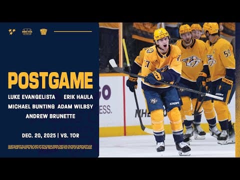 Evangelista, Haula, Bunting, Wilsby & Brunette - Postgame: Dec. 20, 2025