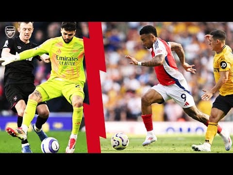 Football Freestyle! Best Arsenal Skills, Dribbles, Goals & More! | Ft. GK David Raya & Gabriel Jesus