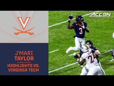 Virginia RB J'Mari Taylor Highlights vs. Virginia Tech