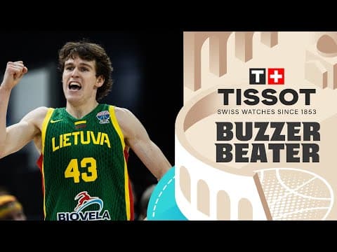 Ignas Sargiunas 🇱🇹 | 🚨 TISSOT Buzzer Beater | FIBA Basketball World Cup 2027 European Qualifiers
