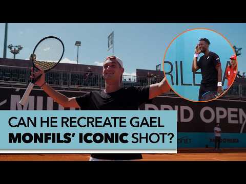 Can He Recreate This ICONIC Monfils Trickshot?! 👽