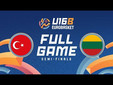 LIVE - Türkiye v Lithuania | FIBA U16 Women's EuroBasket 2025 Div B | Semi-Finals
