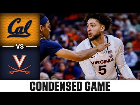 Cal vs. Virginia Condensed Game | 2025-26 ACC Men's Basketball