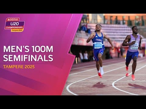 Men's 100m semifinals replay | Tampere 2025 European Athletics U20 Championships