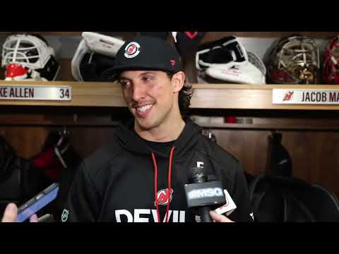 Allen, Dillon, Bratt & Keefe after 2-1 shootout win vs. PIT