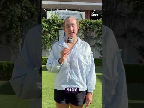 First final in Adelaide! ✅ Featuring Mirra Andreeva and the koala mic! 🎤 #WTA #MirraAndreeva #Tennis