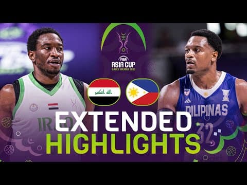 Iraq 🇮🇶 vs Philippines 🇵🇭 | Extended Highlights | FIBA Asia Cup 2025