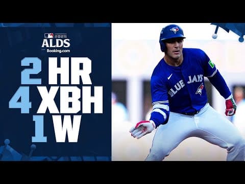 Daulton Varsho hit 2 homers and 4 extra-base hits for the Blue Jays (2.653 OPS during the ALDS) 😳