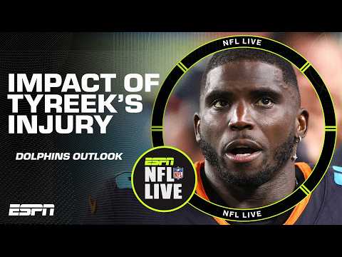 What Tyreek Hill's knee injury means for Tua Tagovailoa, Jaylen Waddle and the Dolphins | NFL Live