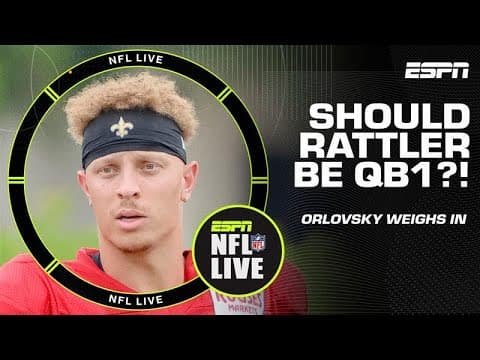 Dan Orlovsky says Spencer Rattler 'should ABSOLUTLEY' be the Saints starting QB | NFL Live