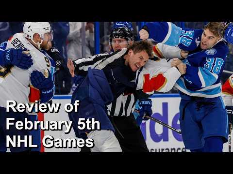 Review of February 5th NHL Games