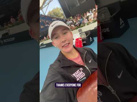 A message from our champion! 📣 #WTA #MirraAndreeva #FanMessage #Tennis