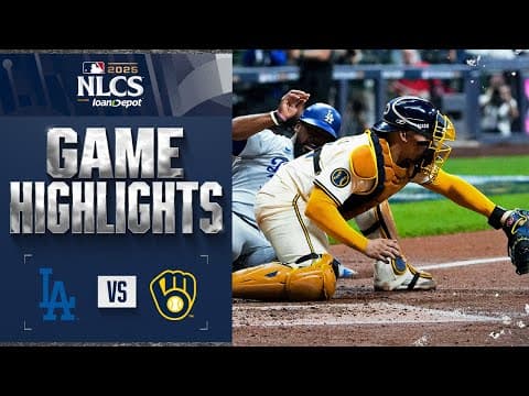Dodgers vs. Brewers NLCS Game 2 Highlights (10/13/25) | MLB Highlights