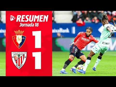 Osasuna 1-1 Athletic | Resumen | Club Atlético Osasuna