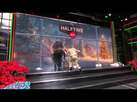 Shaq beats Kenny to the board and runs through the wall 😂 | NBA Tip-Off