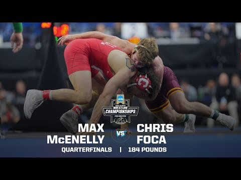 Max McEnelly vs. Chris Foca: 2025 NCAA wrestling quarterfinals (184 lbs.)