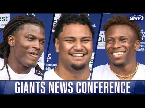 Giants draft picks Arvell Reese, Francis Mauigoa, Colton Hood & Malachi Fields on rookie minicamp