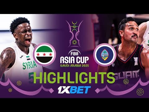 Syria 🇸🇾 vs Guam 🇬🇺 | 1XBET Highlights | FIBA Asia Cup 2025