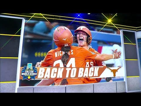 Texas completes sweep over Texas Tech to win back-to-back WCWS 🏆 | SC with SVP