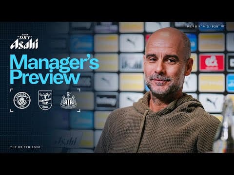 WATCH LIVE! MANAGERS PREVIEW: Pep Guardiola Press Conference | Man City v Newcastle | Carabao Cup