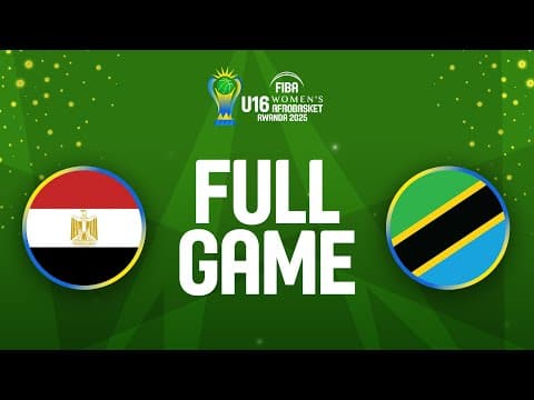 LIVE - Egypt v Tanzania | FIBA U16 Women's AfroBasket 2025 | Quarter-Finals