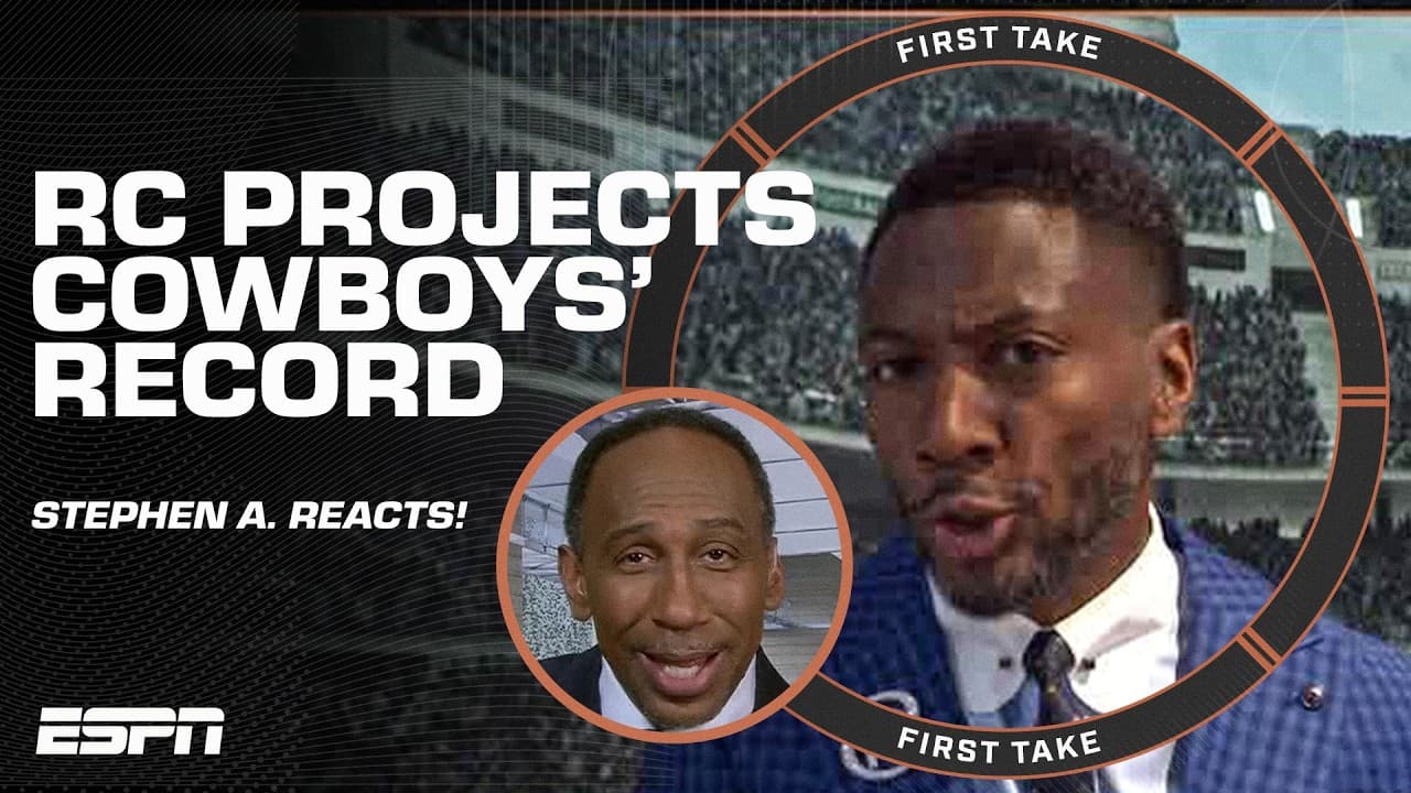 ‘YOU’VE LOST YOUR DAMN MIND!’ Stephen A. reacts to RC’s projected record for Cowboys | First Take