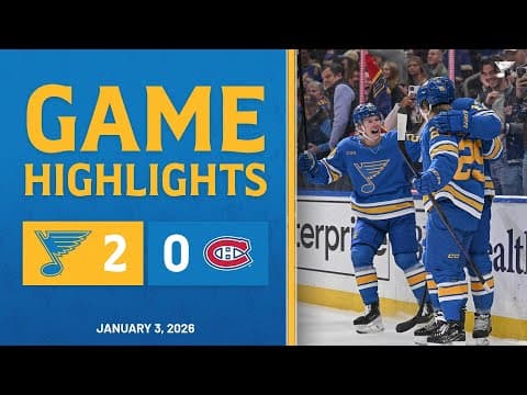 Game Highlights: Blues 2, Canadiens 0