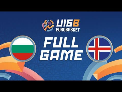 LIVE - Bulgaria v Iceland | FIBA U16 EuroBasket 2025 Division B | Class. Games 9-16