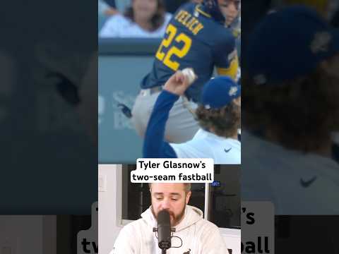 Tyler Glasnow blows a two-seam fastball by Christian Yelich