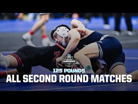 Complete 125 pound second round 2025 NCAA wrestling championships