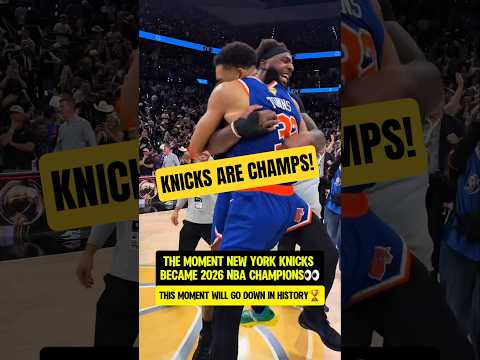 The moment Knicks became CHAMPIONS🗽