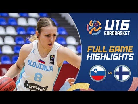 Round of 16: Slovenia 🇸🇮 vs Finland 🇫🇮 | Highlights | FIBA U16 Women's EuroBasket 2025