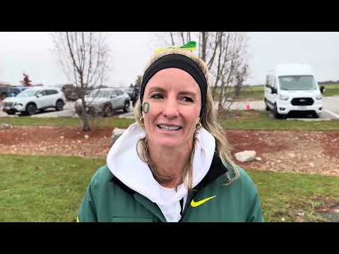 Shalane Flanagan after Oregon women take 3rd at 2025 NCAA XC