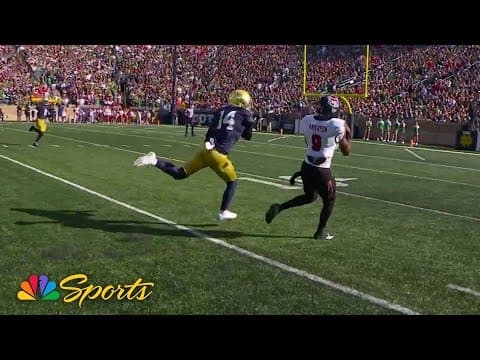 CJ Bailey hits Terrell Anderson for long TD to even score for NC State vs. Notre Dame | NBC Sports